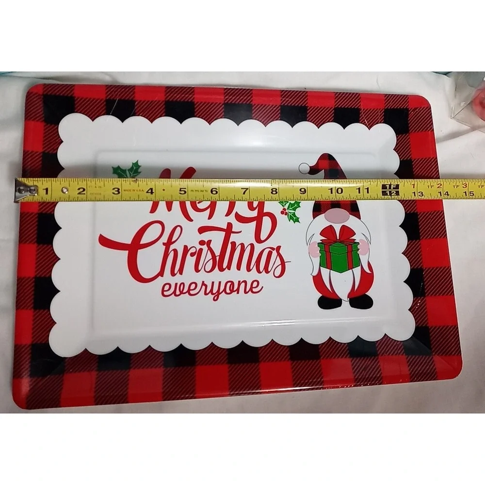Christmas Ornament Lot With Tree Skirt Gnome Serving Tray Snowman Tree‎ Topper